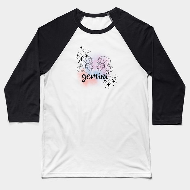 Gemini Zodiac Sign Baseball T-Shirt by swagmaven